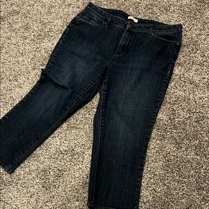 Dark Blue Women's denim crop jeans